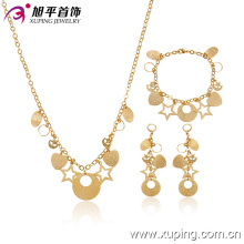 63257 Fashion High Quality Graceful Gold-Plated Star Women′s Jewelry Set in Copper Alloy